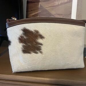 NWT Cavalcanti Cow Cowhide Leather Clutch Handbag Wristlet Made in Italy